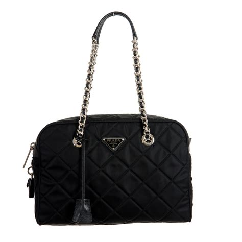 black and white prada bag|prada leather bag women black.